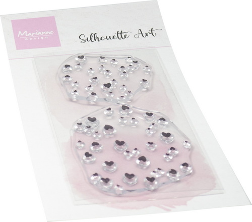 Marianne Design - Clear Stamp Silhouette Art - Hearts