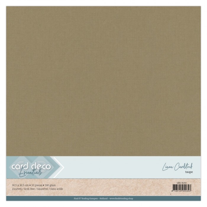 Card deco Essentials - Linnenkarton Scrap - Taupe 53