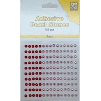 Nellie's Choice Plak parels 4 mm Rood - Roze