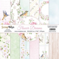ScrapBoys Flower dreams paperset 12 vel   cut out elements - DZ