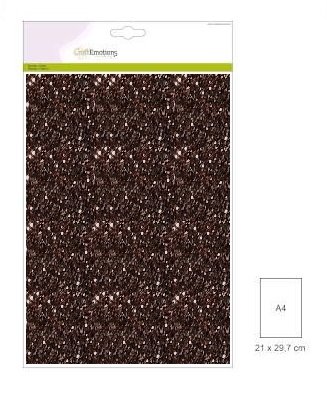 glitterpapier 5 vel bruin A4