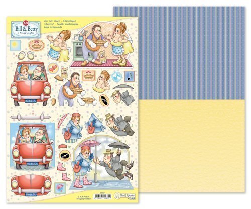 MRJ 3D Die cut sheet Bill & Betty + 1 potpourri sheet