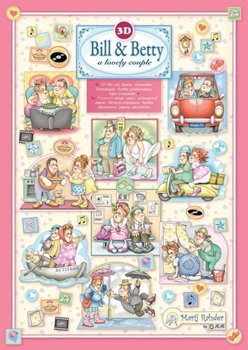 MRJ set Bill & Betty 3x 3D Die cut A4 sheet + 3x Potpourri sheets