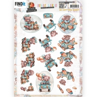 Yvonne Creations - Hello World - 3D Knipvel - Playing Teddybear