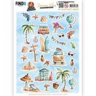 Yvonne Creations - Summer Vibes - 3D Push Out - Elements sheet