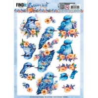 Berrie's beauties - Happy Blue Birds - Blue Birds 3D push out
