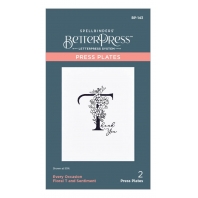 Spellbinders - Betterpress Floral T and Sentiment 