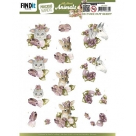 Precious Marieke All About Animals - 3D push out - All about Purple