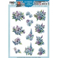 Blooming Blue - Yvonne Creations - 3D pushout - Larkspur