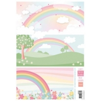 Marianne Design Decoupage Elineâ€™s Pastel regenboog achtergronden