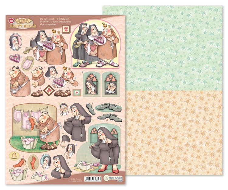 MRJ 3D Die cut sheet Happy Bells + 1 potpourri sheet