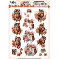 Berrie's Beauties - Romantic Birds - 3D Push Out Romantic Owls