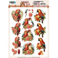 Berrie's Beauties - Romantic Birds - 3D Push Out Romantic Parrots