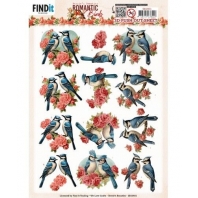 Berrie's Beauties - Romantic Birds - 3D Push Out Romantic Blue Jay