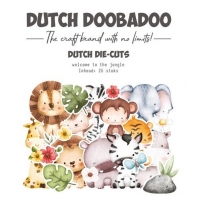 Dutch Doobadoo Welcome to the Jungle die-cuts 26 stuks dieren