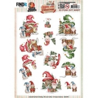 Gnome for Christmas - Yvonne Creations - 3D push Out - Gnomes Houses