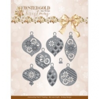 Amy Design - Frosted Gold Christmas - snijmal  Frosted Gold Baubles