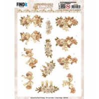 Amy Design - Frosted Gold Christmas - 3D Push Out - Christmas Piece