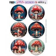 Berrie's Beauties - Scenery Mushrooms - round