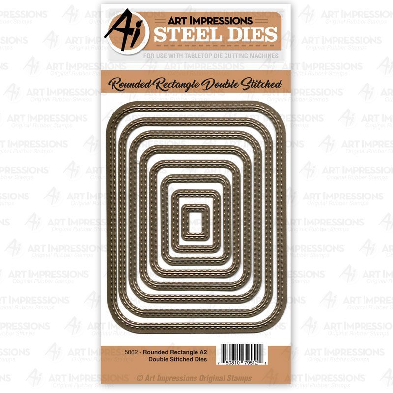 Rounded Rectangle A2 Double Stitched Dies
