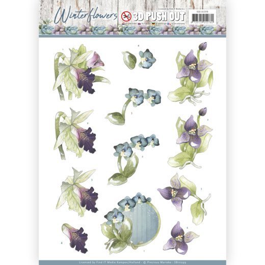 3D Pushout - Precious Marieke - Winter Flowers - Orchids