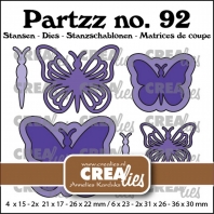 Crealies Party - Butterfly A middle & small 92