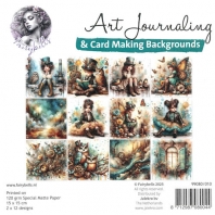Art Journaling & Card Making Backgrounds Set Steampunk  15x15cm