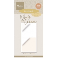 Marianne Design - Pretty Papers bloc White & cream Cardstock