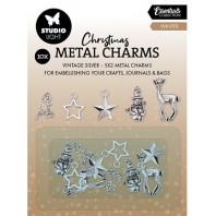 Studio Light - Christmas Metal Charmes - Winter Vintage silver ( 10x)