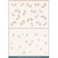 Card Deco Essentials Mixed Media Stencil - Floral Holly Pattern