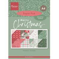 Marianne Design Pretty Papers bloc Merry Christmas A4