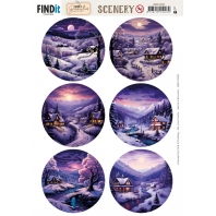 Berries Beauties 3D Push Out Sheet - Purple Village - Round