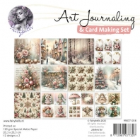 Art Journaling & Card Making Set Kerst roze