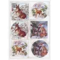 World of Craft - Cutting sheet nr 17 Winter Forest Friends