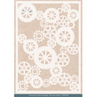 Card Deco Essentials - Mix Media Stencil - Steampunk Gears 