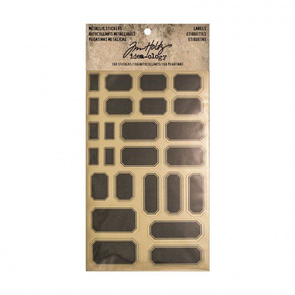 Tim Holtz metallic stickers labels
