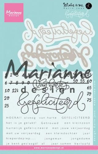 Marianne Design Gefeliciteerd