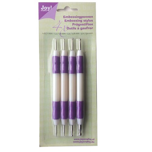 Set van 4 embossing pennen